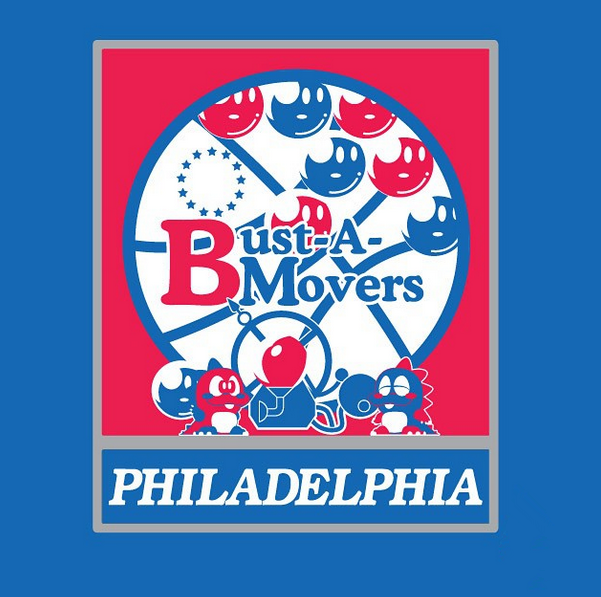 Philadelphia Bust-A-Movers logo fabric transfer